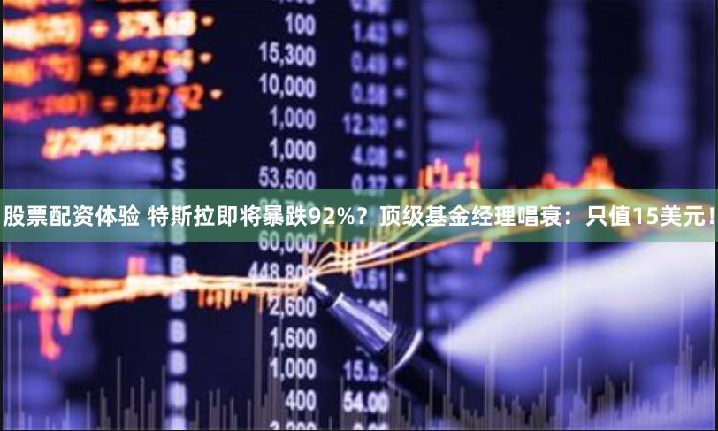 股票配资体验 特斯拉即将暴跌92%？顶级基金经理唱衰：只值15美元！
