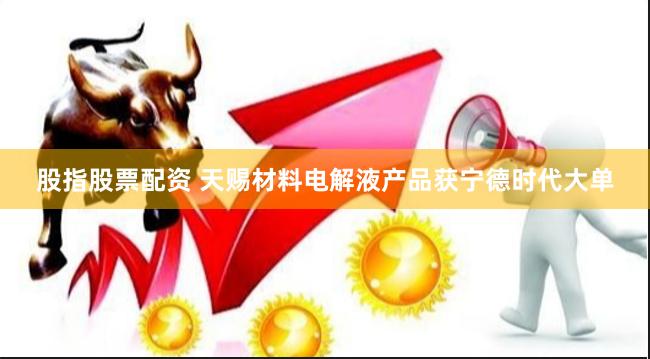 股指股票配资 天赐材料电解液产品获宁德时代大单
